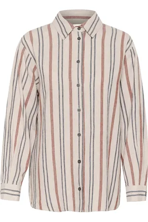 INWEAR Oversized Stripe Shirt with Collar