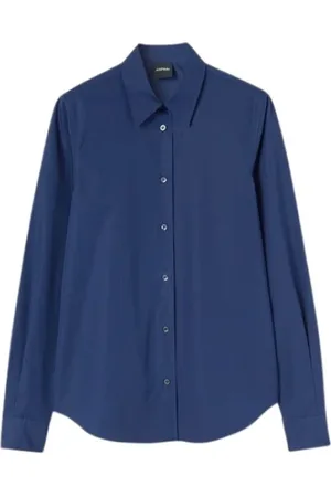 Aspesi Blouses, female, , 2XS, Navy Classic Cotton Shirt