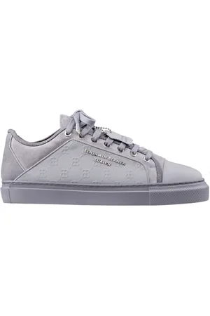Benjamin Berner Sneakers, male, , 8 UK, Monogram Logo Ice Grey Stylish Design