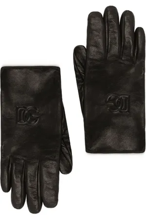 Dolce & Gabbana Gloves, unisex, , 9 1/2 IN, Embossed Leather Gloves with Silk Lining