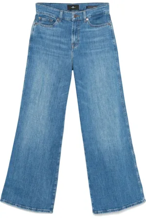 7 for all Mankind Indigo Fight Jeans with Hidden Closure