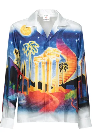 Casablanca Blue Graphic Print Shirt