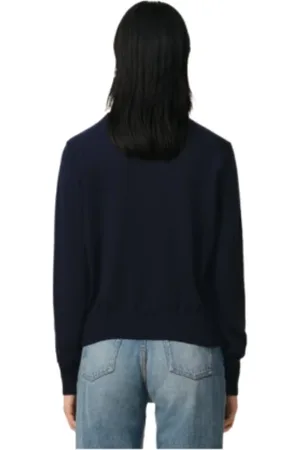 Ami Round-neck Knitwear, female, , M, Classic Merino Wool Heart Jumper