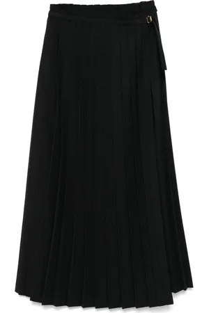 Ami Wool Maxi Pleated Skirt