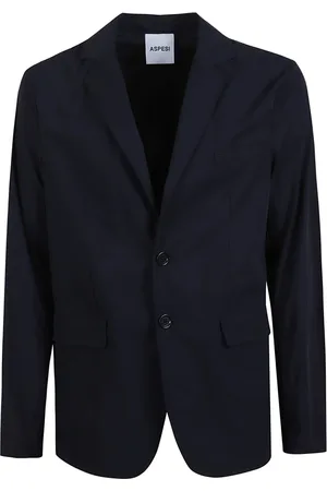 Aspesi Blazers, male, , L, Navy Stretch Nylon Blazer Jacket