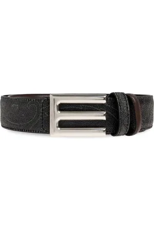 Etro Belts, male, , 100 CM, Italian Leather Belt, Canvas Design
