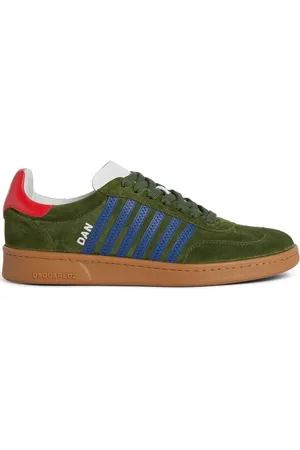 Dsquared2 Sneakers, male, , 8 UK, Olive Blue Red Trainers M2982