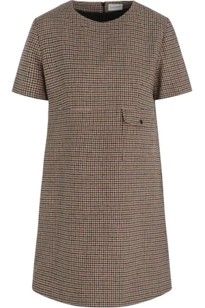 Moncler Short Dresses, female, , XS, Short Cotton Dress with Crew Neck