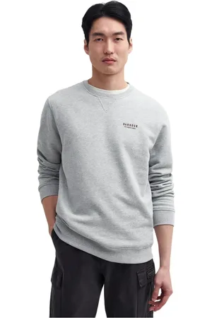 Barbour Sweatshirts, male, , S, Graphic Logo Sweatshirt Grey Marl