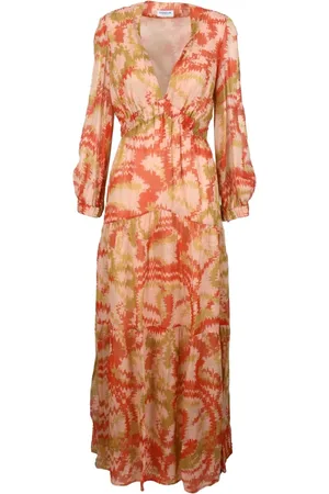 Dondup Long puff sleeve dress viscose