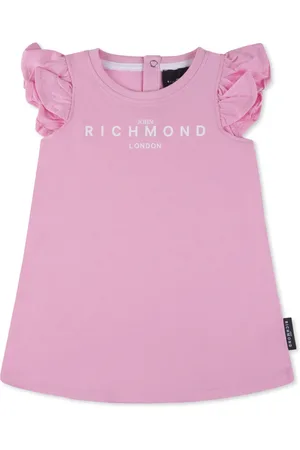 John Richmond Casual Cotton Dress with Short Sleeves