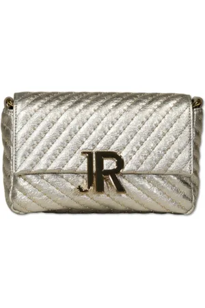 John Richmond Cross Body Bags, female, , ONE SIZE, Small Silver Shoulder Bag with Gold Studs