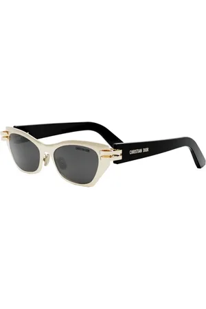 Dior Sunglasses, unisex, , 53 MM, Gold Front Sunglasses with Grey Lenses