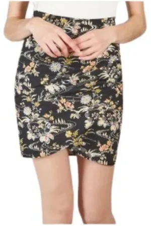 Bash Short Skirts, female, , XS, High Waist Asymmetric Floral Skirt