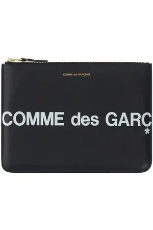 Comme des Garçons Wallets & Cardholders, male, , ONE SIZE, Printed Logo Calfskin Coin Purse