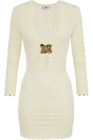 Elisabetta Franchi V-Neck Lace Mini Dress