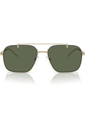 Emporio Armani Sunglasses, unisex, , 57 MM, Square Metal Sunglasses with Colored Lenses