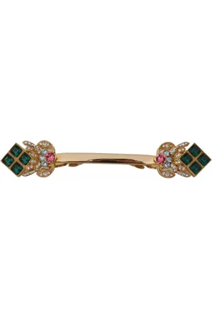 Dolce & Gabbana Brooches, male, , ONE SIZE, Crystal Necklace Brooch Multicolor Ice