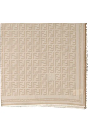 Fendi Scarves, female, , ONE SIZE, FF Shawl with Fringed Borders