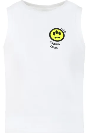 BARROW Sleeveless Tops, unisex, , 4 Y, Ribbed Tank Top with Iconic Smile