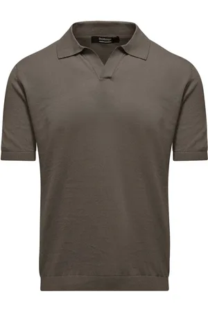 Bomboogie V-neck Knitwear, male, , M, Linen and cotton Jumper with collar