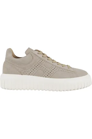 Hogan Lace-Up Trainers with Visible Stitching