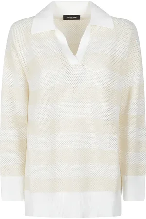 Fabiana Filippi V-neck Knitwear, female, , M, Stylish Polo Neck Jumper