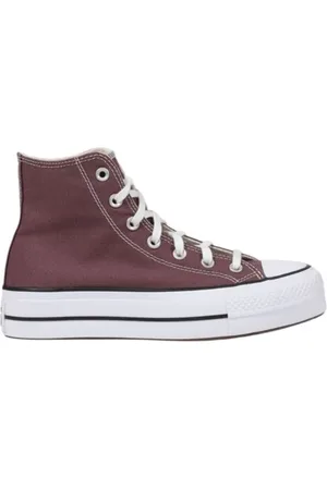 Converse Purple Fabric Sneaker with Lifted Sole