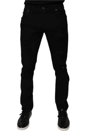 Dolce & Gabbana Slim-fit Jeans, male, , L, Tattered Skinny Denim Jeans