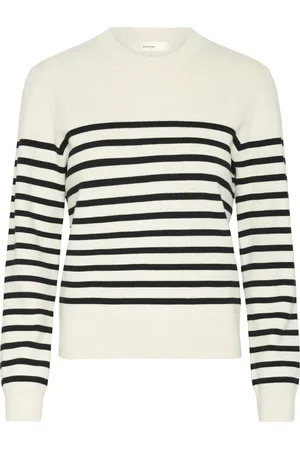 INWEAR Round-neck Knitwear, female, , L, Black Stripe Knit Pullover Jumper