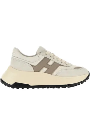 Hogan Ivory Suede Hi-Fi Trainers