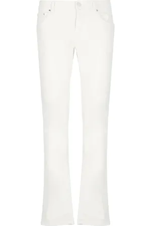 Jacob Cohen Slim-fit Trousers, male, , W35, Cotton Trousers with Logo Patch