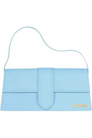 Jacquemus Handbags, female, , ONE SIZE, Turquoise Shoulder Bag with Gold Accents