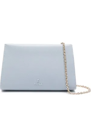 Furla Blue Chain-link Shoulder Bag
