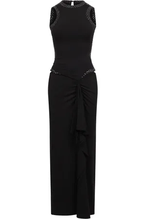 The Attico Rhinestone-embellished Draped Dress