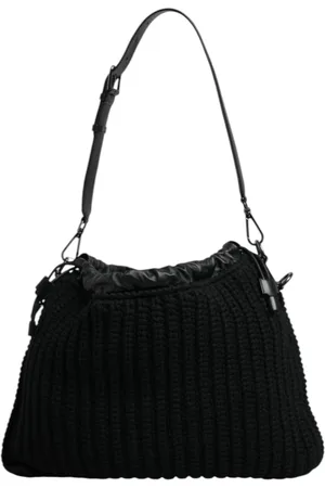 Dolce & Gabbana Shoulder Bags, female, , ONE SIZE, Cashmere Knitted Leather Shoulder Bag