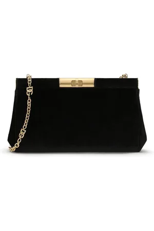 Dolce & Gabbana Shoulder Bags, female, , ONE SIZE, Velvet Shoulder Bag with Chain