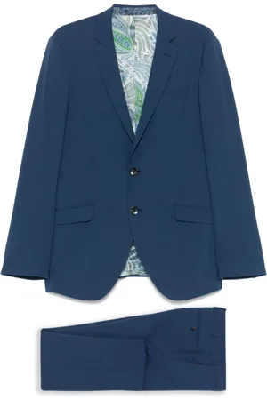 Etro Single Breasted Suits, male, , M, Button-Up Dress Rear Vents