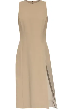 Ami Midi Dresses, female, , S, Fitted Slit Dress
