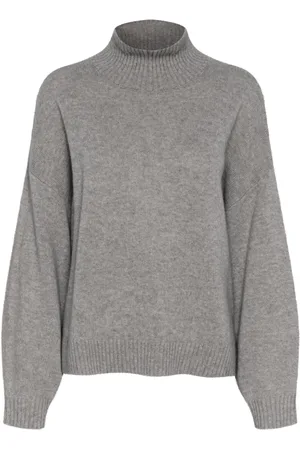 Gestuz High Neck Pullover River Stone Melange