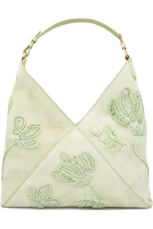 ERMANNO SCERVINO Floral Embroidered Suede Bag