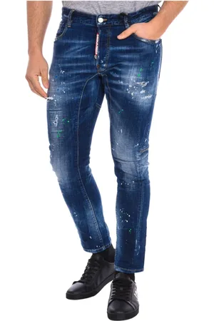Dsquared2 Straight Leg Trousers with Distressed Details