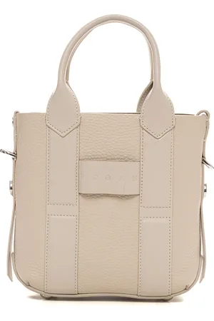 Hogan Leather Shopping Bag with Double Grips