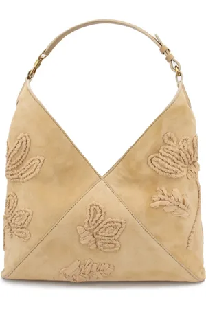 ERMANNO SCERVINO Handbags, female, , ONE SIZE, Floral Embroidered Suede Bag