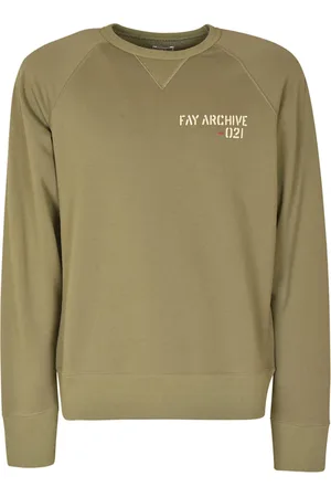 FAY Sweatshirts, male, , XL, Military Style Cotton Sweatshirt