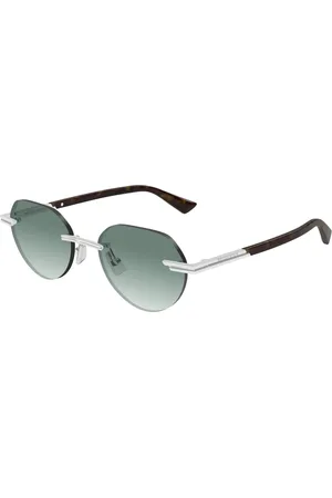 Bottega Veneta Angular Panthos Sunglasses with Ribbon Detail