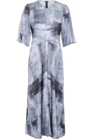 Gestuz Maxi Dresses, female, , S, Blue Denim Dress with Print
