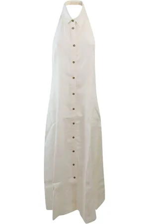 iBlues Maxi Dresses, female, , S, Linen Dress with Button Closure