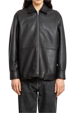 Sunflower Leather Shirt with Classic Collar
