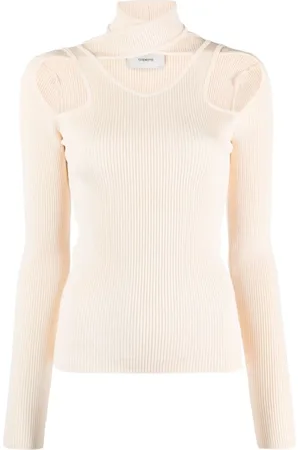 COPERNI Turtlenecks, female, , M, Brown Knit Jumper Jumper